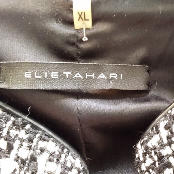 Elie Tahari Tweed Virgin Wool Blend Blazer Suit Jacket - Picture 7 of 9